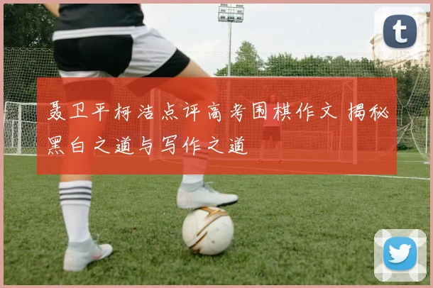 聂卫平柯洁点评高考围棋作文 揭秘黑白之道与写作之道